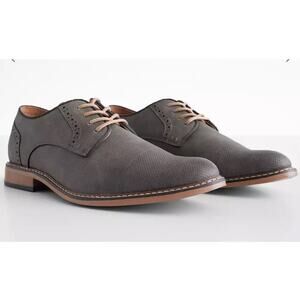 Madden Mens Allin Faux Leather Derby Shoes Size 11M Gray/Brown